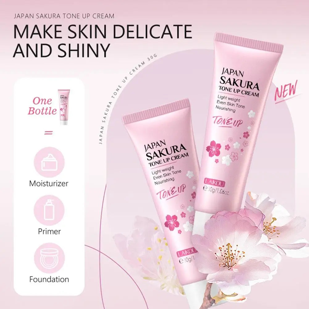 6PCS Sakura Skin Care Gift Set – Face Cream, Serum, Toner & More for Glowing Skin