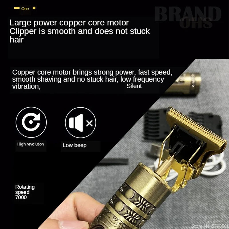 T9 Professional Men’s Hair Clipper Shaver – Precision Beard & Hair Trimmer