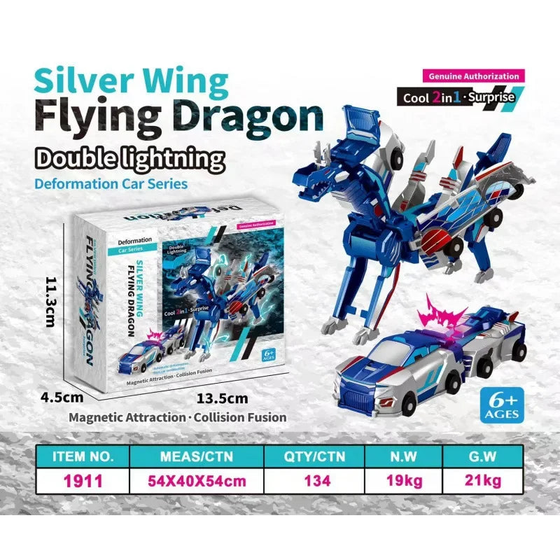 Collision Transforming Dinosaur Car Toy