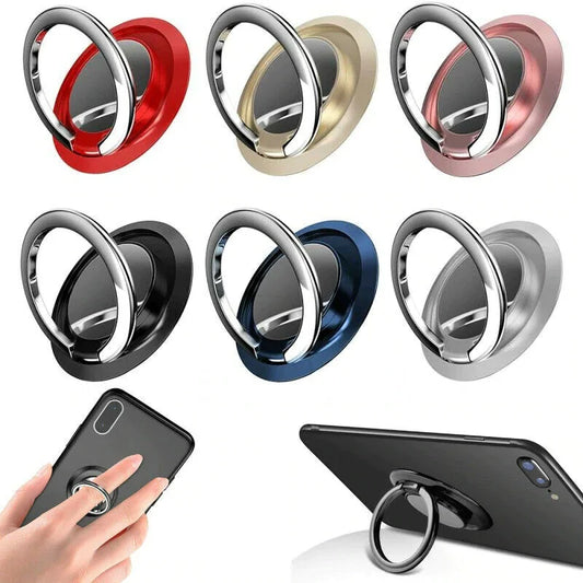 360° Rotating Finger Ring Holder for Phone – Magnetic Car Mount & Grip Stand