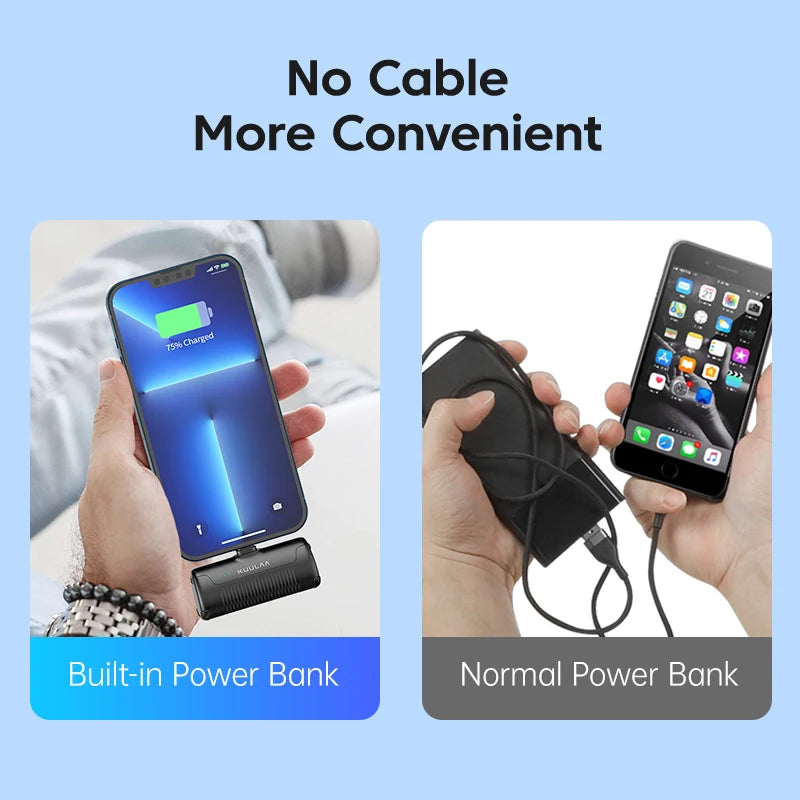 Portable Mini Power Bank 4500mAh – Compact Charger for iPhone 16 15 14 13 Pro Max & Android