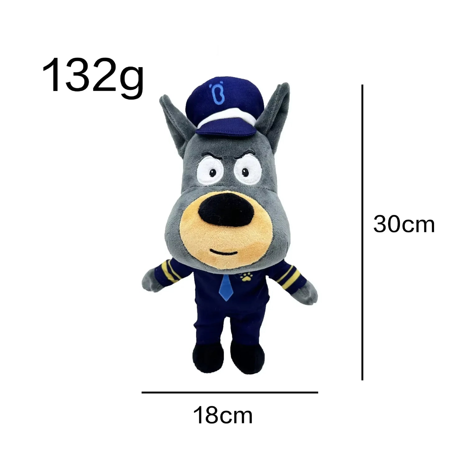 Sheriff Labrador Dog Plush Toy – Soft Security Cartoon Doll for Boys & Girls