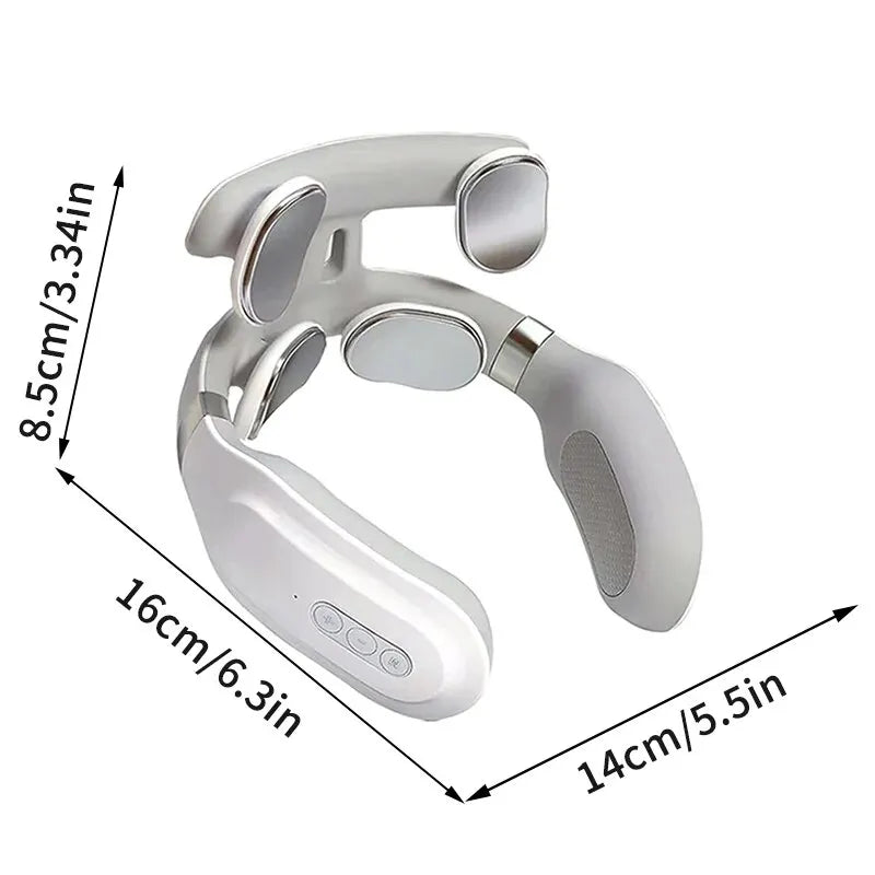 4D Shoulder Neck Vibration Massager – Deep Tissue Vibration & Hot Compress for Cervical Pain Relief