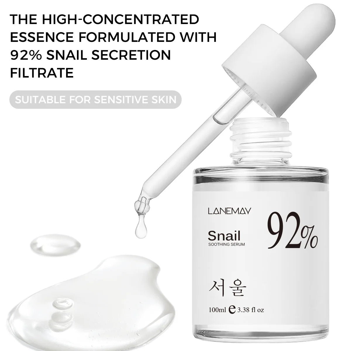 92% Snail Soothing Essence 100ml – Multi-Effect Hydrating & Moisturizing Face Serum