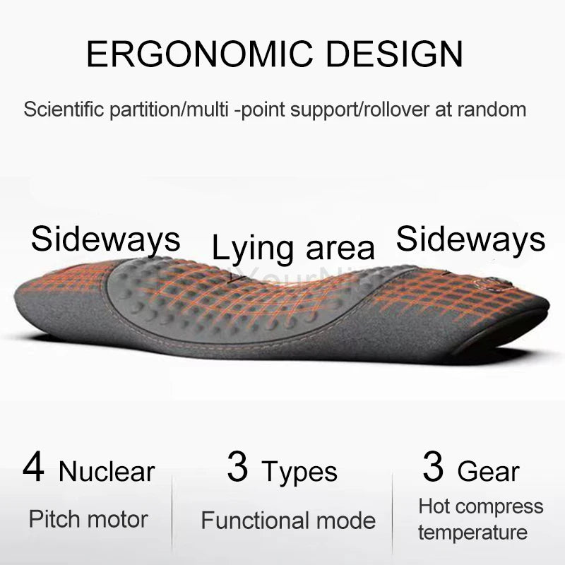 ๐ Electric Heated Massage Waist Pillow โ Ultimate Support for Restful Sleep