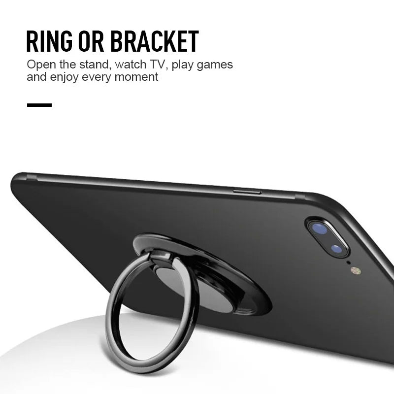 360° Rotating Finger Ring Holder for Phone – Magnetic Car Mount & Grip Stand
