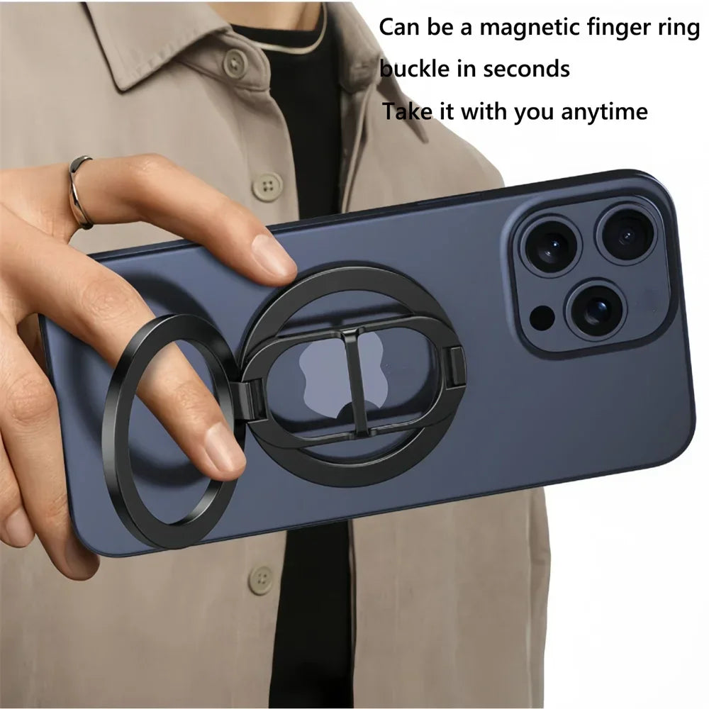 Double Sided Magnetic Ring Holder Kickstand – MagSafe Phone Grip for Car, Gym, Desk