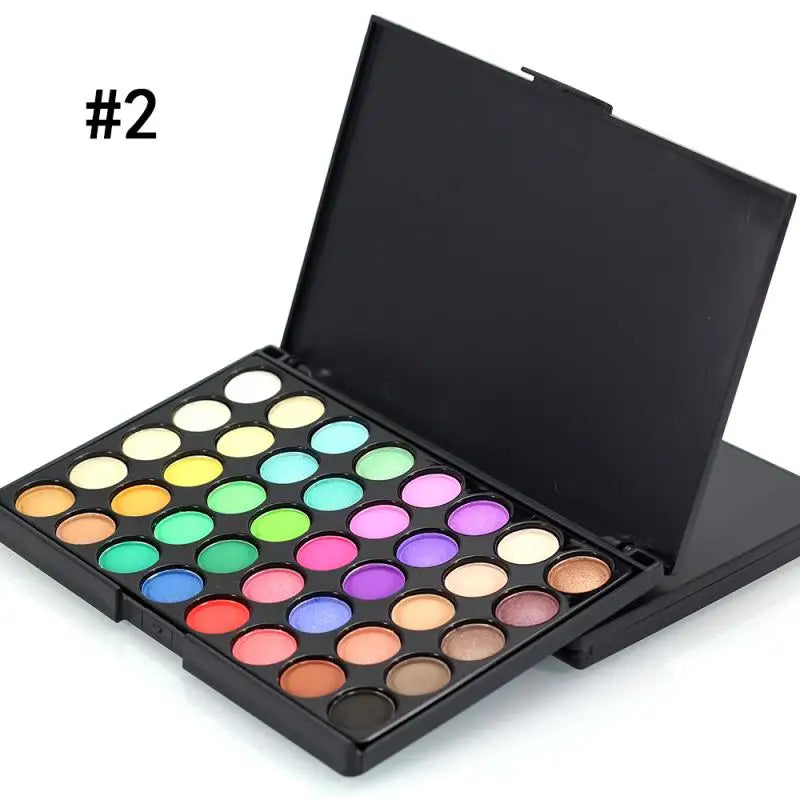 40/74/78 Color Glitter Eyeshadow Palette – Matte & Shimmer Waterproof Long-Lasting Makeup Kit