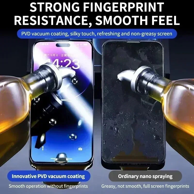 Oleophobic Coating Screen Protector for iPhone 16/15/14/13/12/11/X – No Bubbles, No Dust!