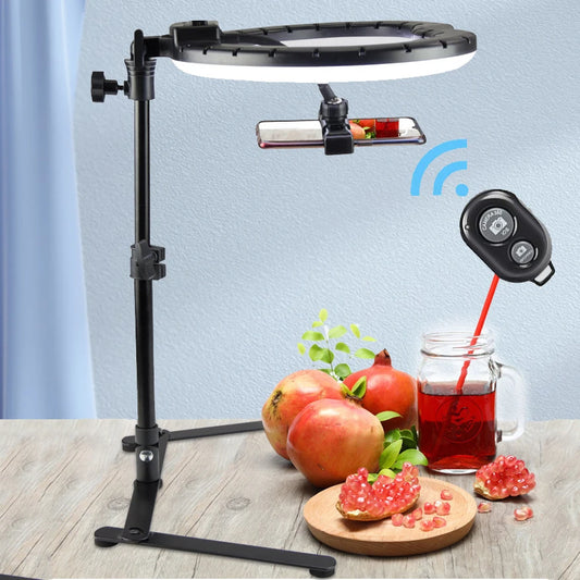 26CM LED Ring Light with Tripod & Remote – Perfect for YouTube, TikTok, and Live Streaming