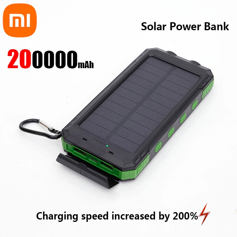 Xiaomi 200000mAh Solar Power Bank – Ultra High Capacity Fast Charging for iOS & Android