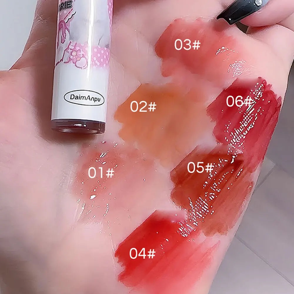 π± Cute Cat Mirror Lip Glaze 6pc Set β Vibrant Shades for Glossy, Hydrated Lips!