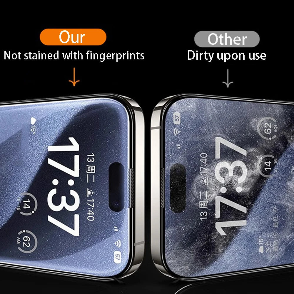 4Pcs Tempered Glass Screen Protector for iPhone 16 15 14 13 12 11 Pro Max - Full Coverage