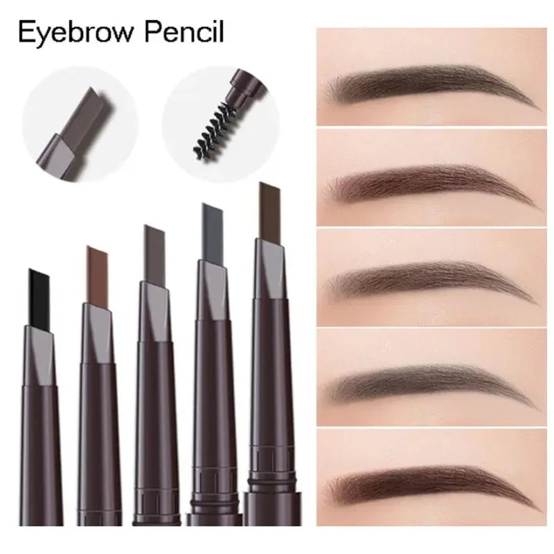 2-in-1 Waterproof Eyebrow Pencil & Brush – Long-Lasting, Natural Brow Makeup
