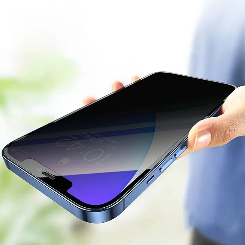 4PCS Privacy Screen Protector for iPhone 16/1514/13/12/11 Pro Max – Anti-Spy Tempered Glass