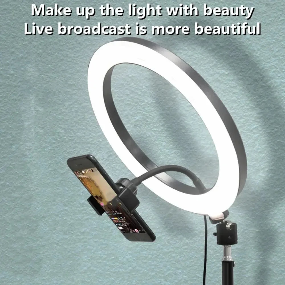 10" LED Selfie Ring Light with Tripod – Perfect for Live Streaming & Makeup