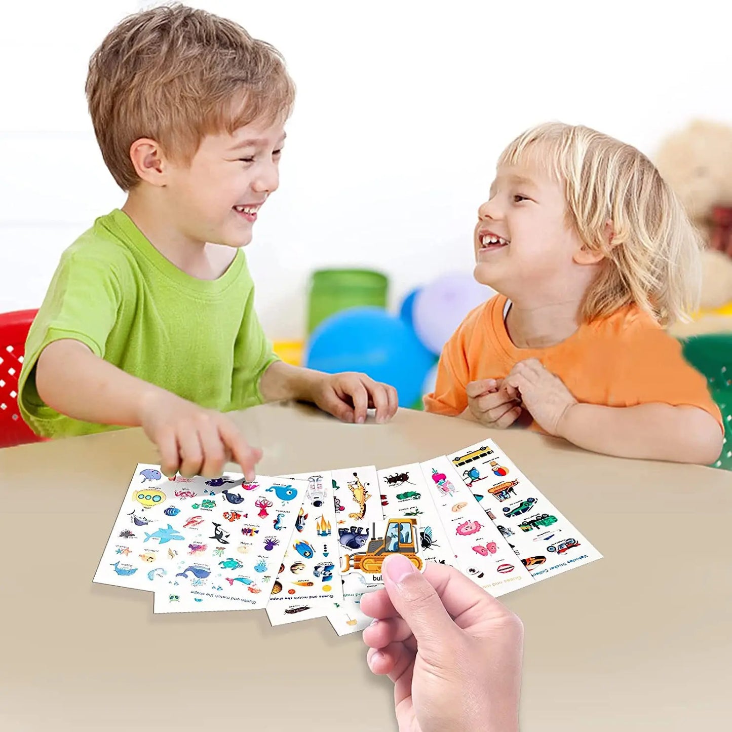 Reusable Sticker Book for Kids – Cute Cartoon Animals & DIY Puzzle Scenes