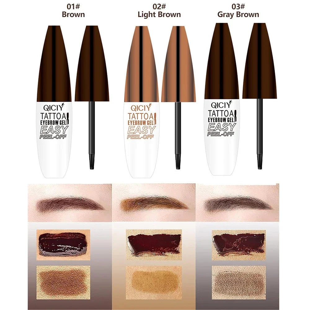 Easy Peel-Off Tattoo Eyebrow Gel – 3-Day Long-Lasting, Smudge-Proof & Waterproof!