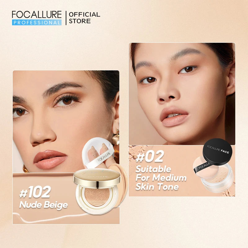 FOCALLURE Air Cushion Poreless BB Cream Foundation