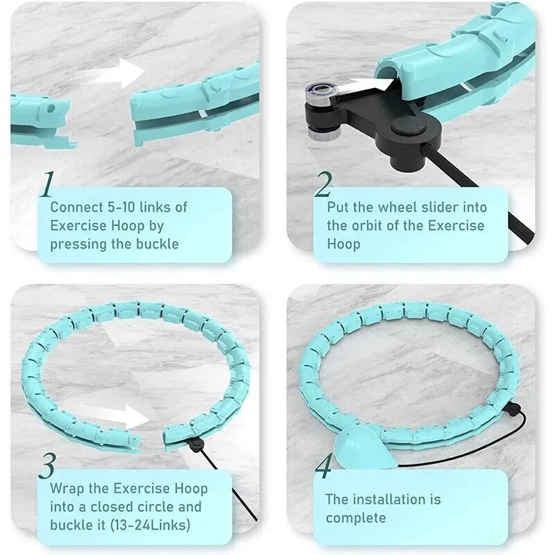 Adjustable Weighted Smart Hoop - Full-Body Workout & Waist Slimming