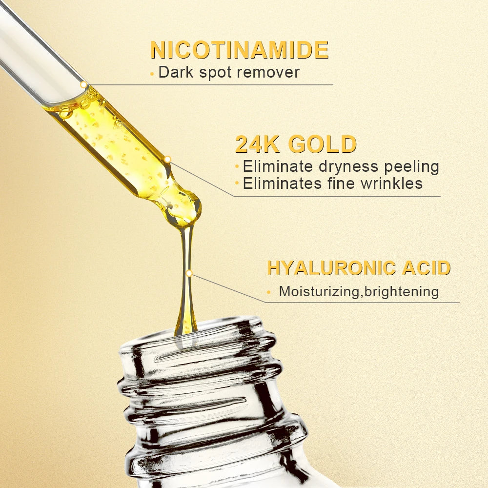 24K Gold Essence Niacinamide Hyaluronic Acid Serum