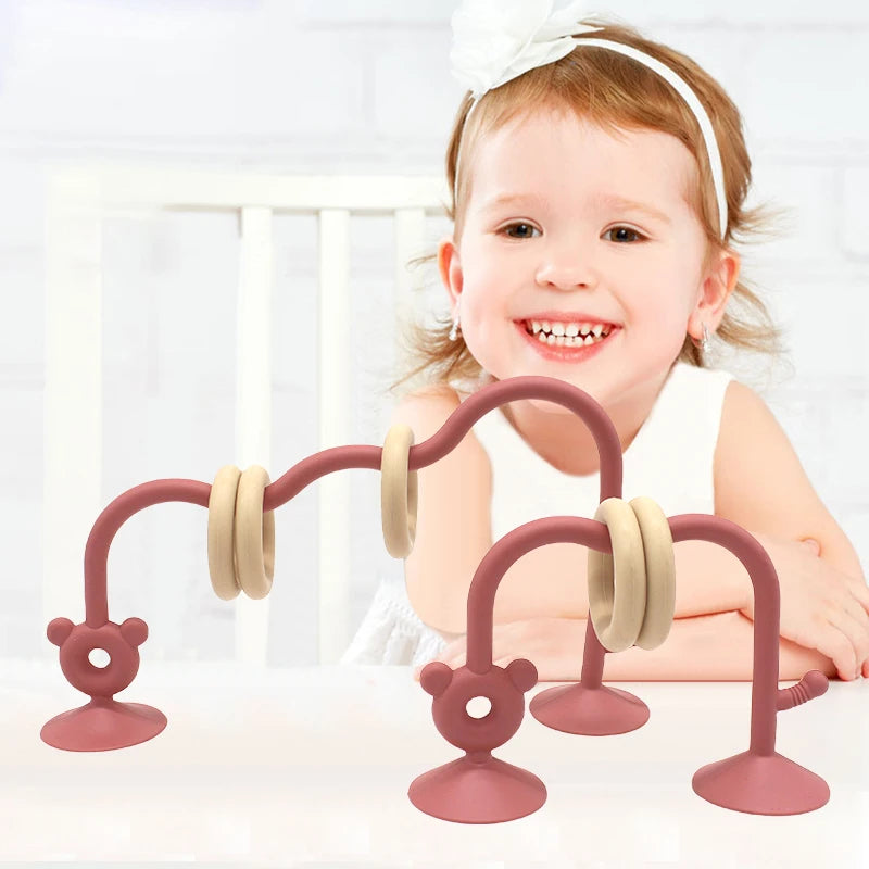 1pc Silicone Bead Maze Toy – Early Learning Puzzle for Babies & Toddlers