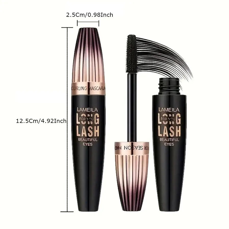 4D Volumizing Mascara – Waterproof, Smudge-Proof, Plump, Curl & Lengthen for All-Day Drama