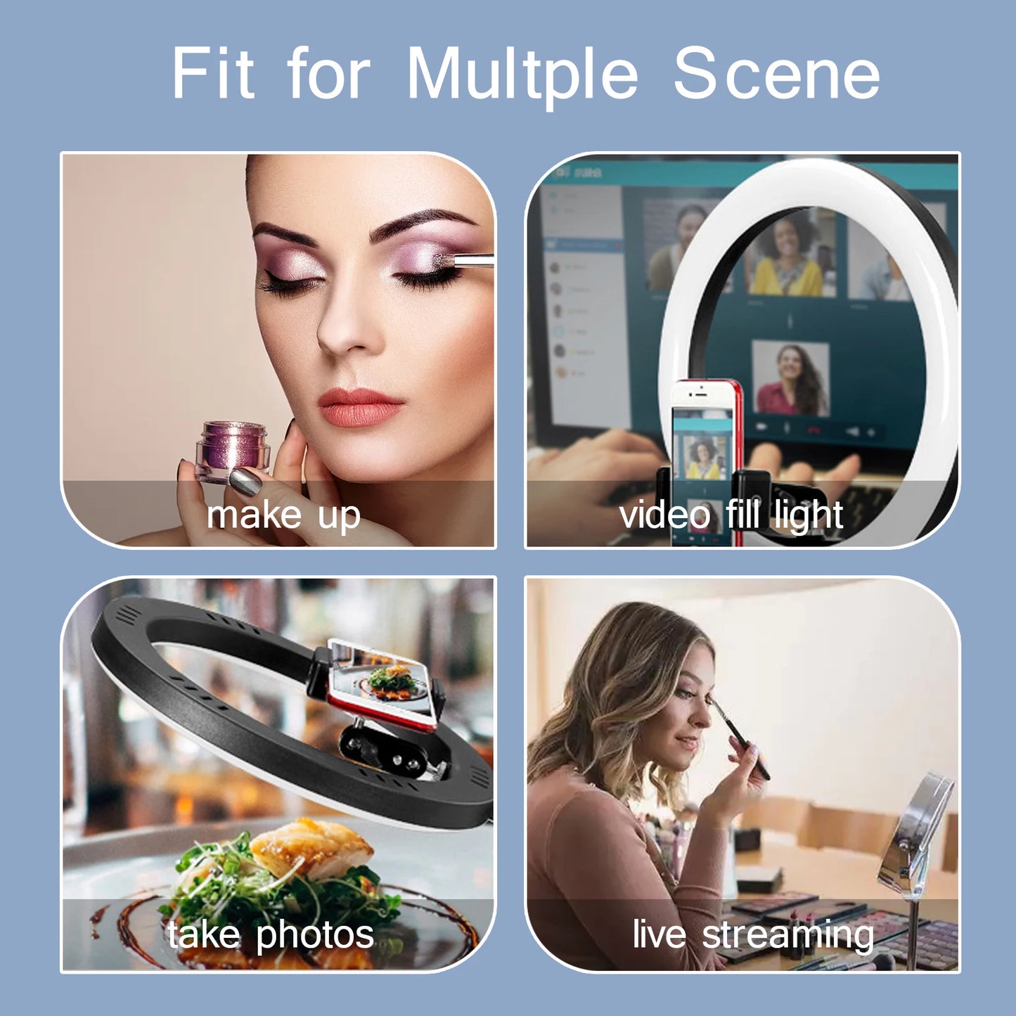 26CM LED Ring Light with Tripod & Remote – Perfect for YouTube, TikTok, and Live Streaming