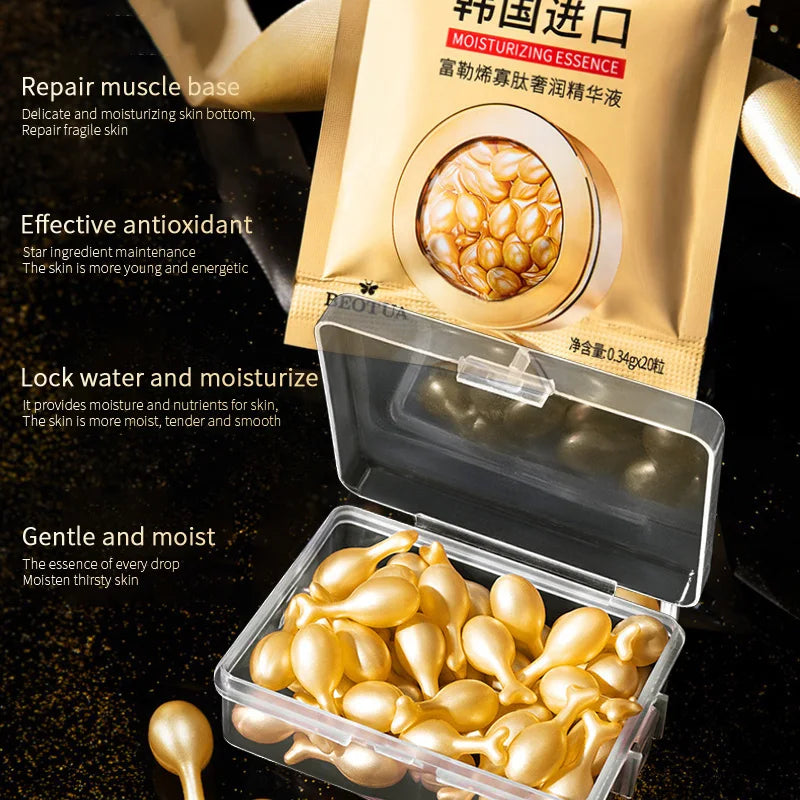 20/50Pcs Collagen, Hyaluronic Acid & Vitamin E Capsules Serum – Anti-Wrinkle, Firming & Whitening Skincare