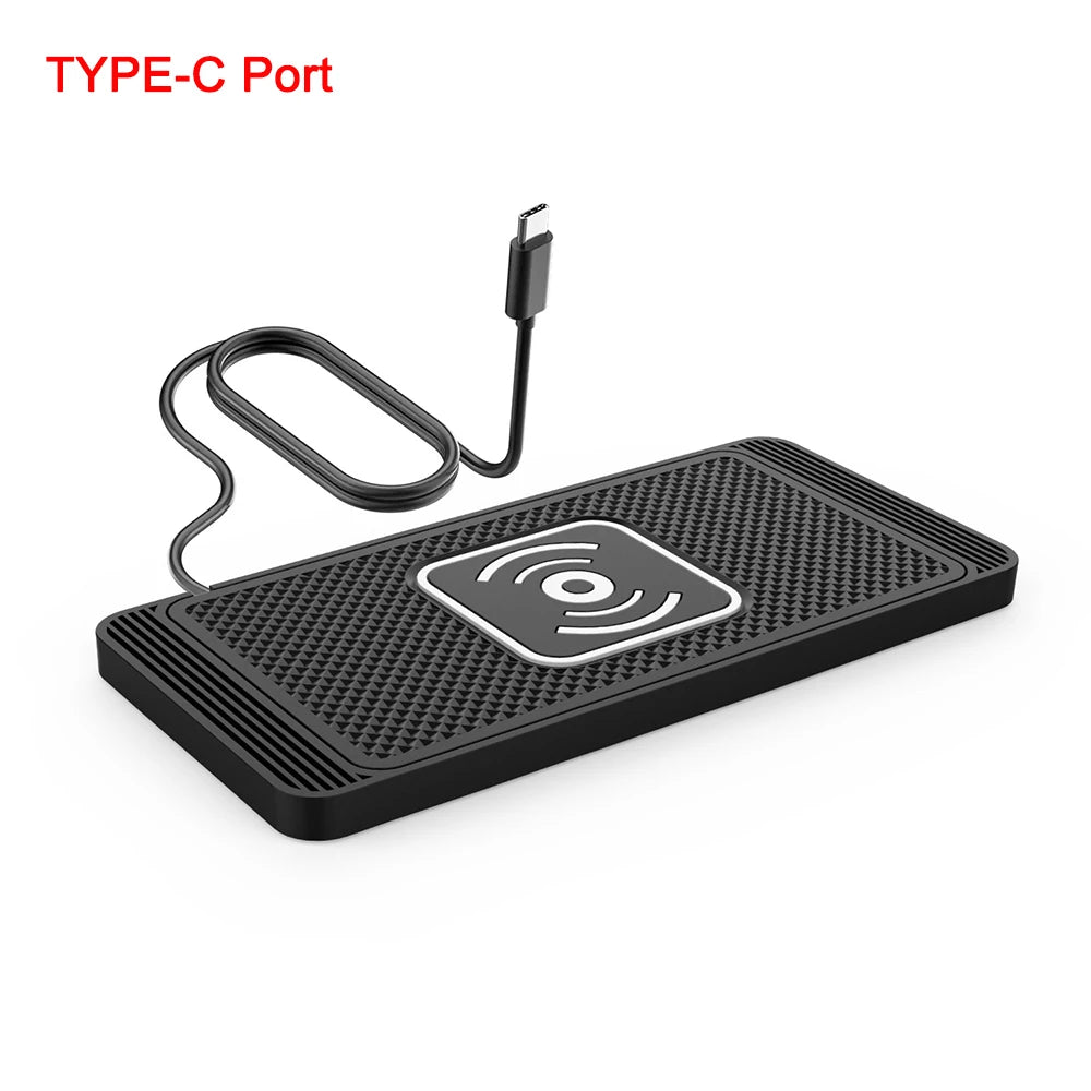 Fast Wireless Car Charger Pad for iPhone 16-12 & Samsung S24/S23 Series