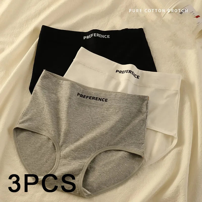 3PCS Set Women's High-Waist Cotton Panty – Soft, Breathable & Comfortable Underwear