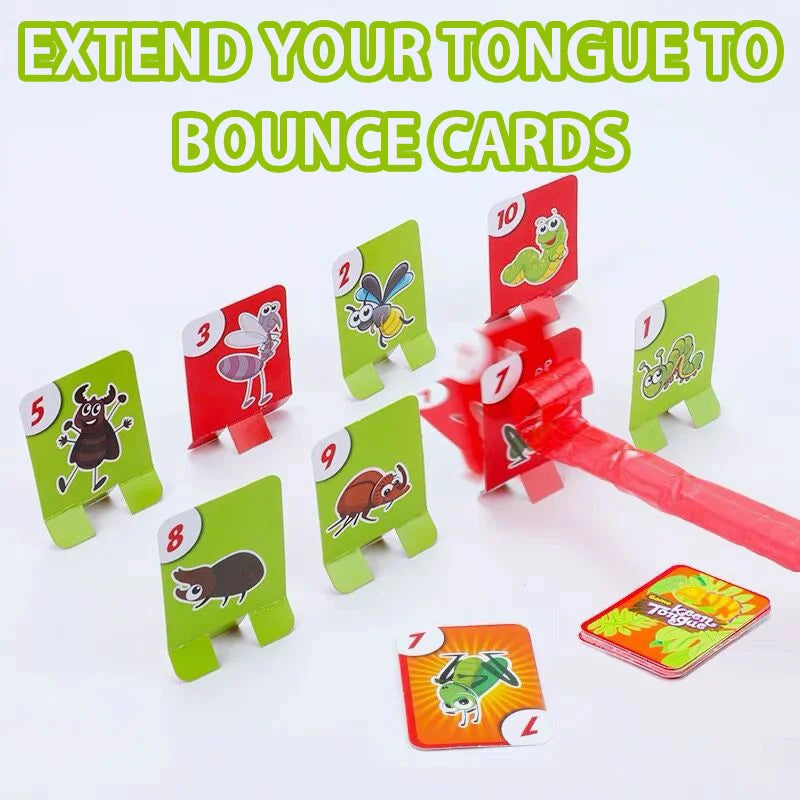 Frog & Lizard Tongue Card Game – Funny Family Party Toy for Kids
