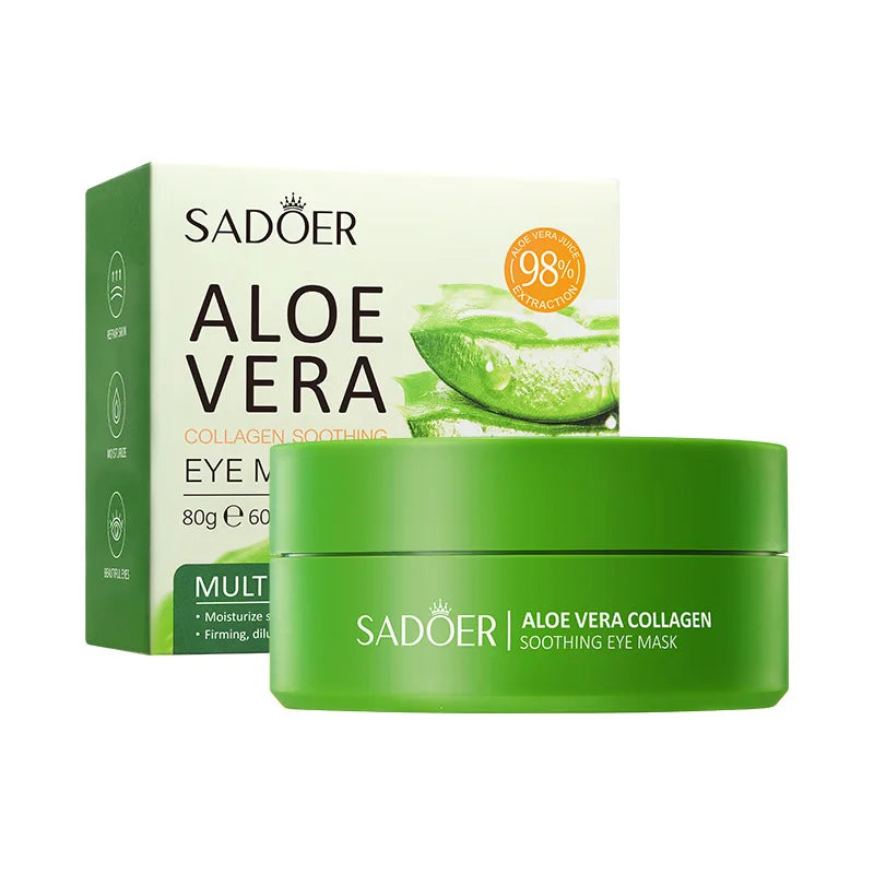 60pcs Aloe Vera Collagen Eye Mask – Hydrating ,Anti-Puffiness Remove Dark Circle & Eye Bag