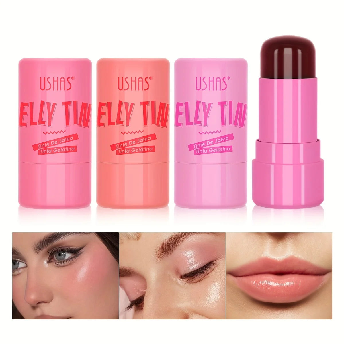 π 3-in-1 Jelly Blush Stick β Blush, Lip Stain & Eyeshadow Magic!