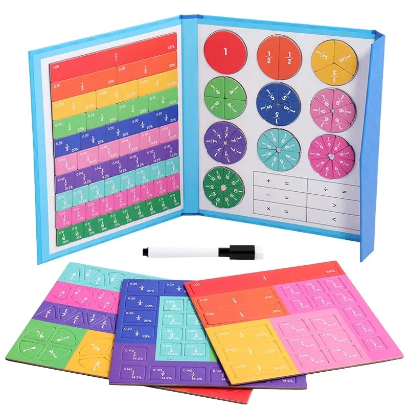 Magnetic Wooden Tangram Puzzle Book – Montessori Learning Toy for Kids