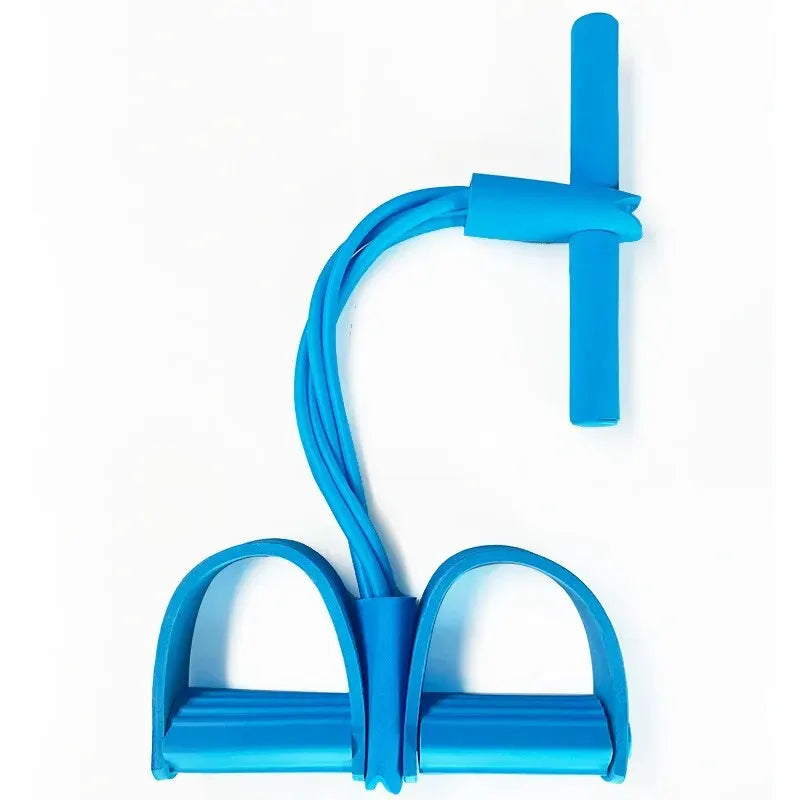 4-Tube Elastic Yoga Pedal Puller Resistance Band – Full-Body Strength Training & Yoga Exercise Equipment
