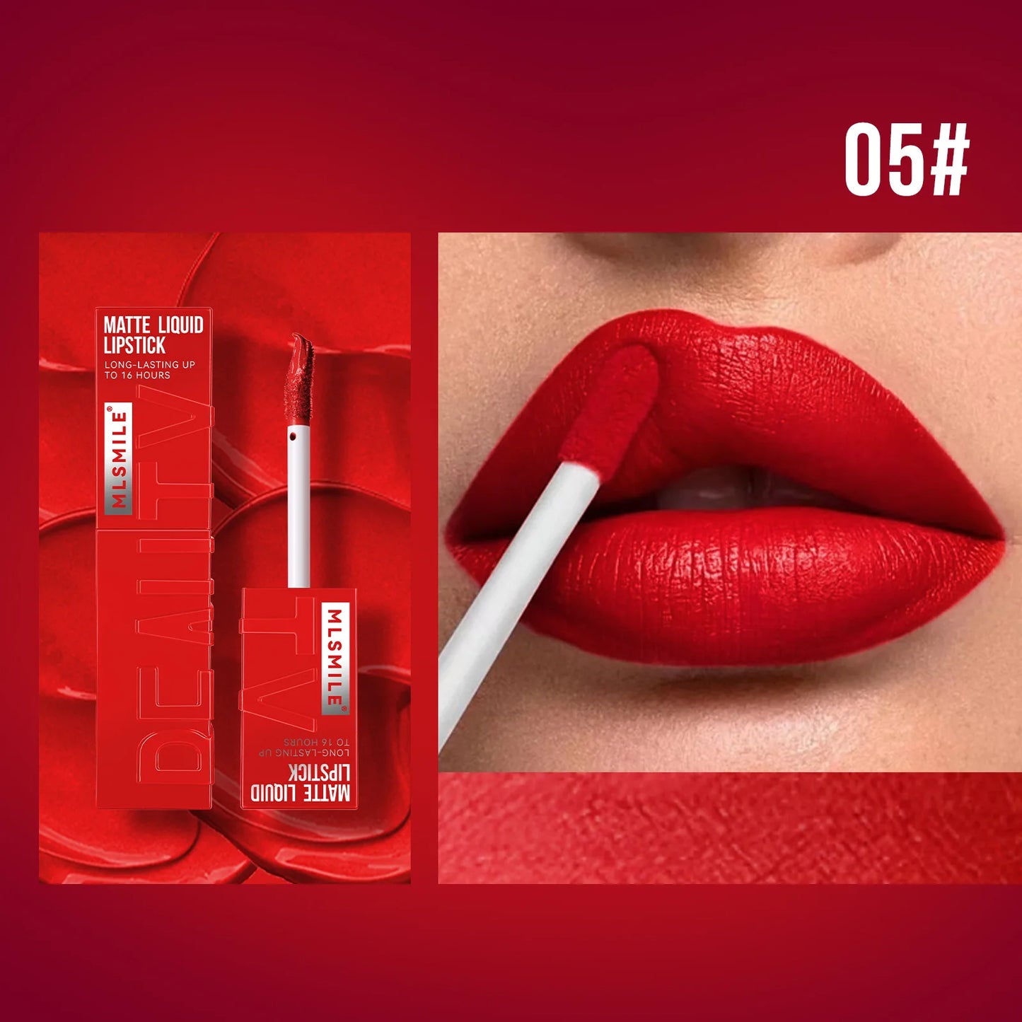 π MLSMILE 6-Color Matte Liquid Lipstick β Non-Stick, Matte & Long-Lasting!