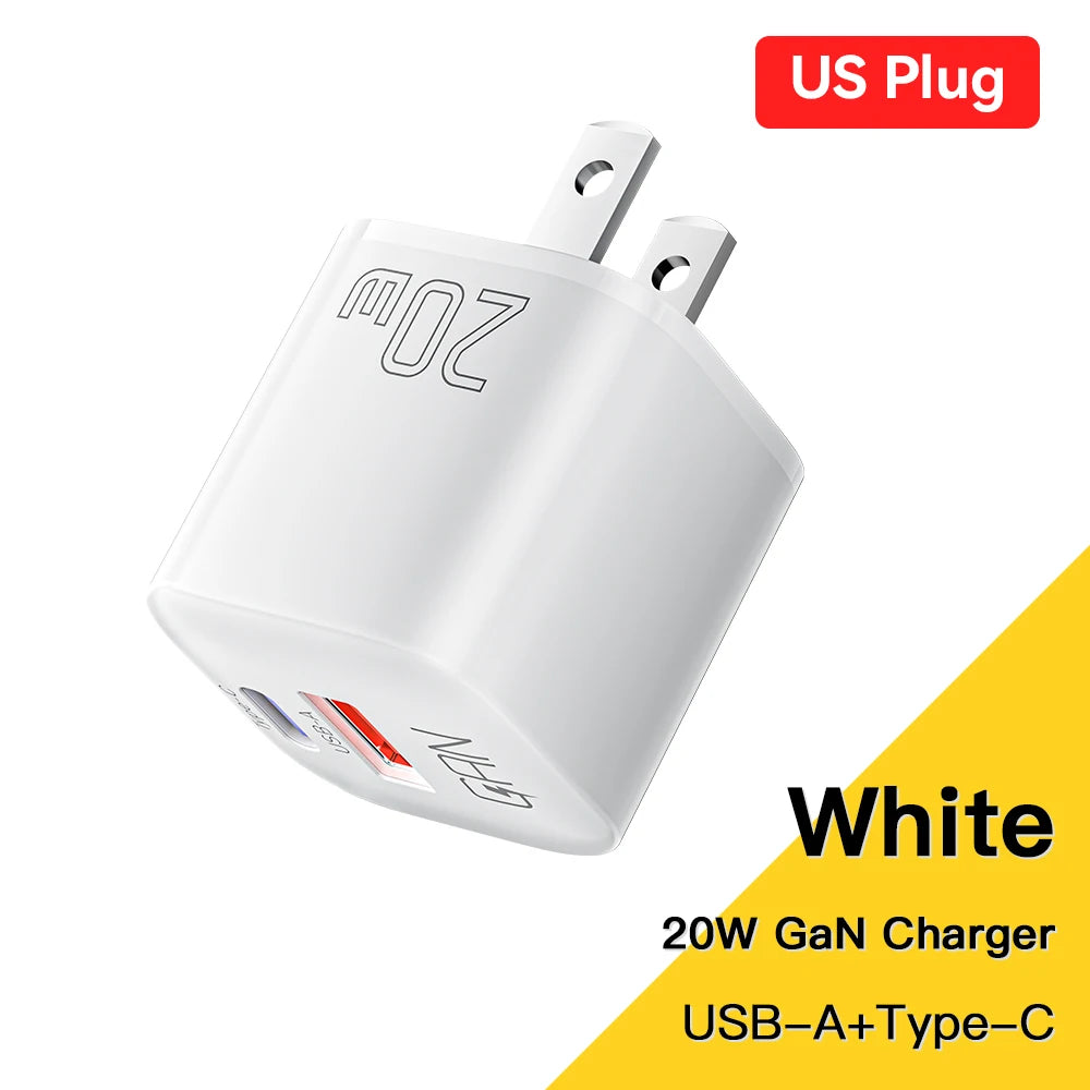 Essager 20W GaN Fast Charger | USB-C PD Quick Charge for iPhone & iPad