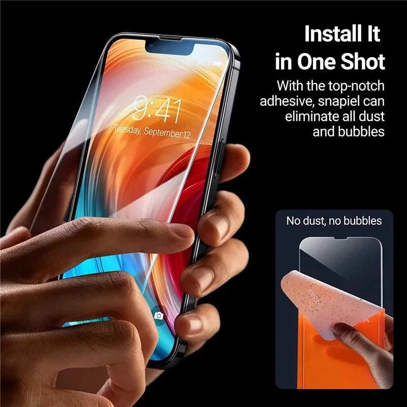 1-3Pcs HD Clear Tempered Glass Screen Protector for iPhone 16 15 14 13 12 11 Pro Max X XR XS 7 8 SE