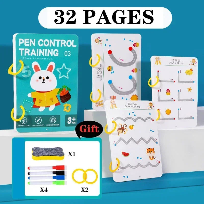 Magical Tracing Workbook – Reusable Handwriting Practice Copybook for Kids