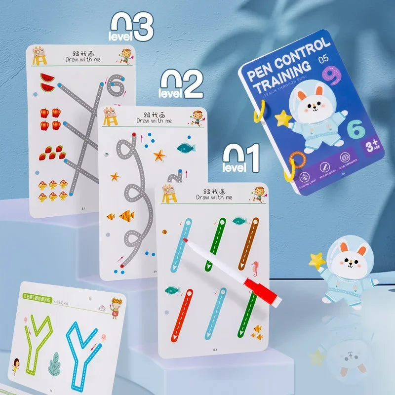 Magical Tracing Workbook – Reusable Handwriting Practice Copybook for Kids