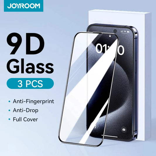 Premium HD Tempered 9D Glass Screen Protector for iPhone 16/15/14/13/12/11 Pro Max - 1/2/3pcs