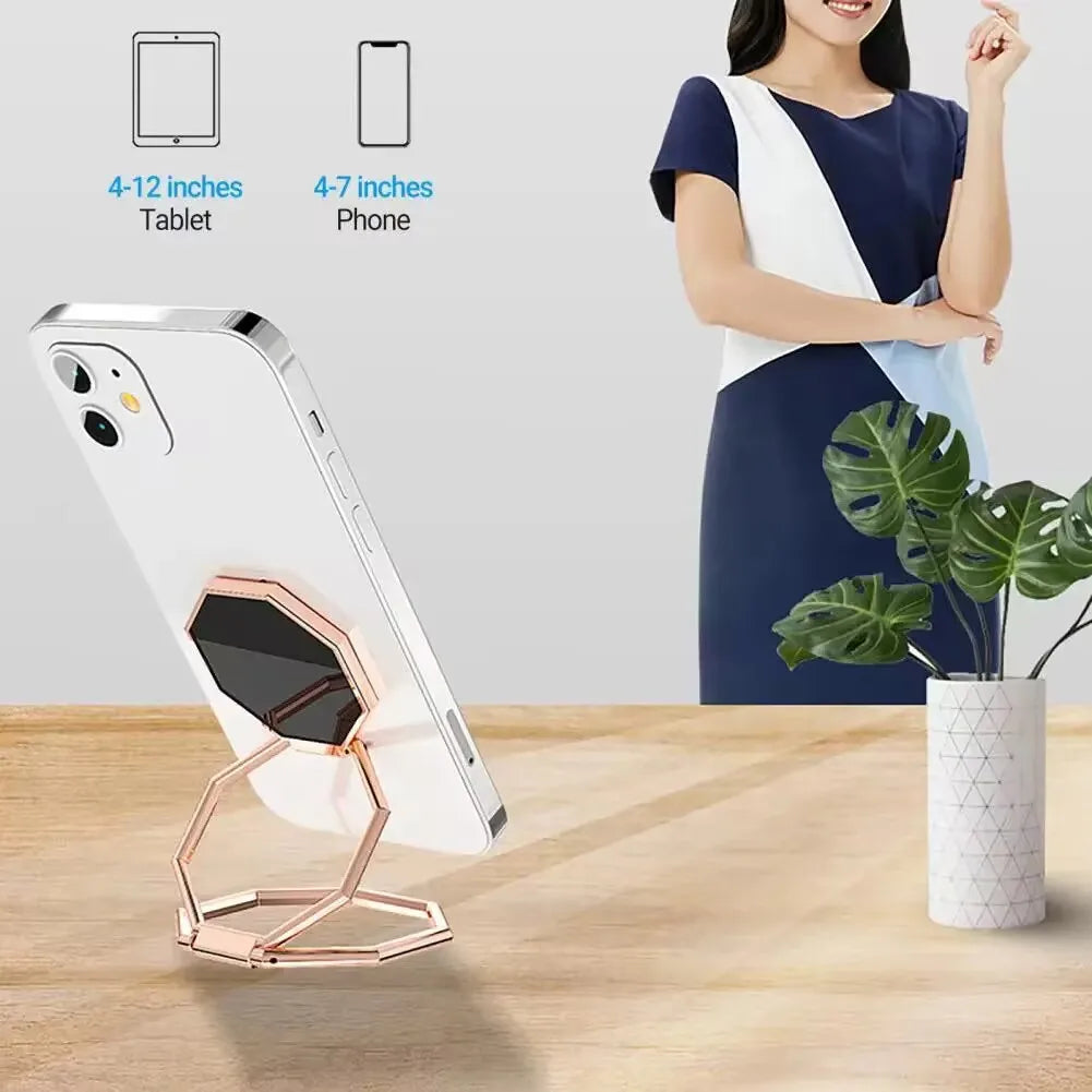 360° Foldable Phone Ring Stand – Ultra-Thin & Portable Metal Holder