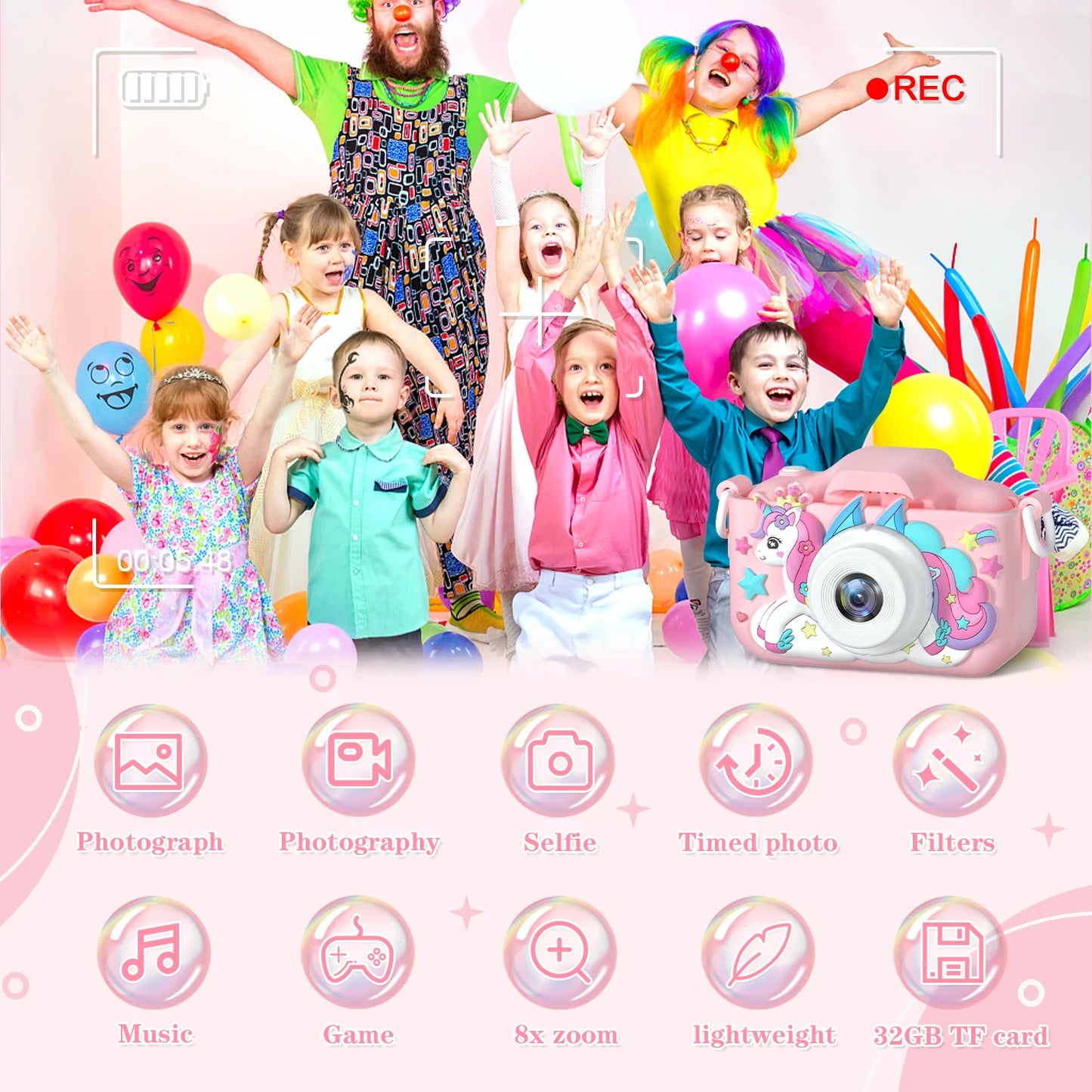 Children’s 1080P HD Camera – Fun Digital Video Camera Toy for Boys & Girls