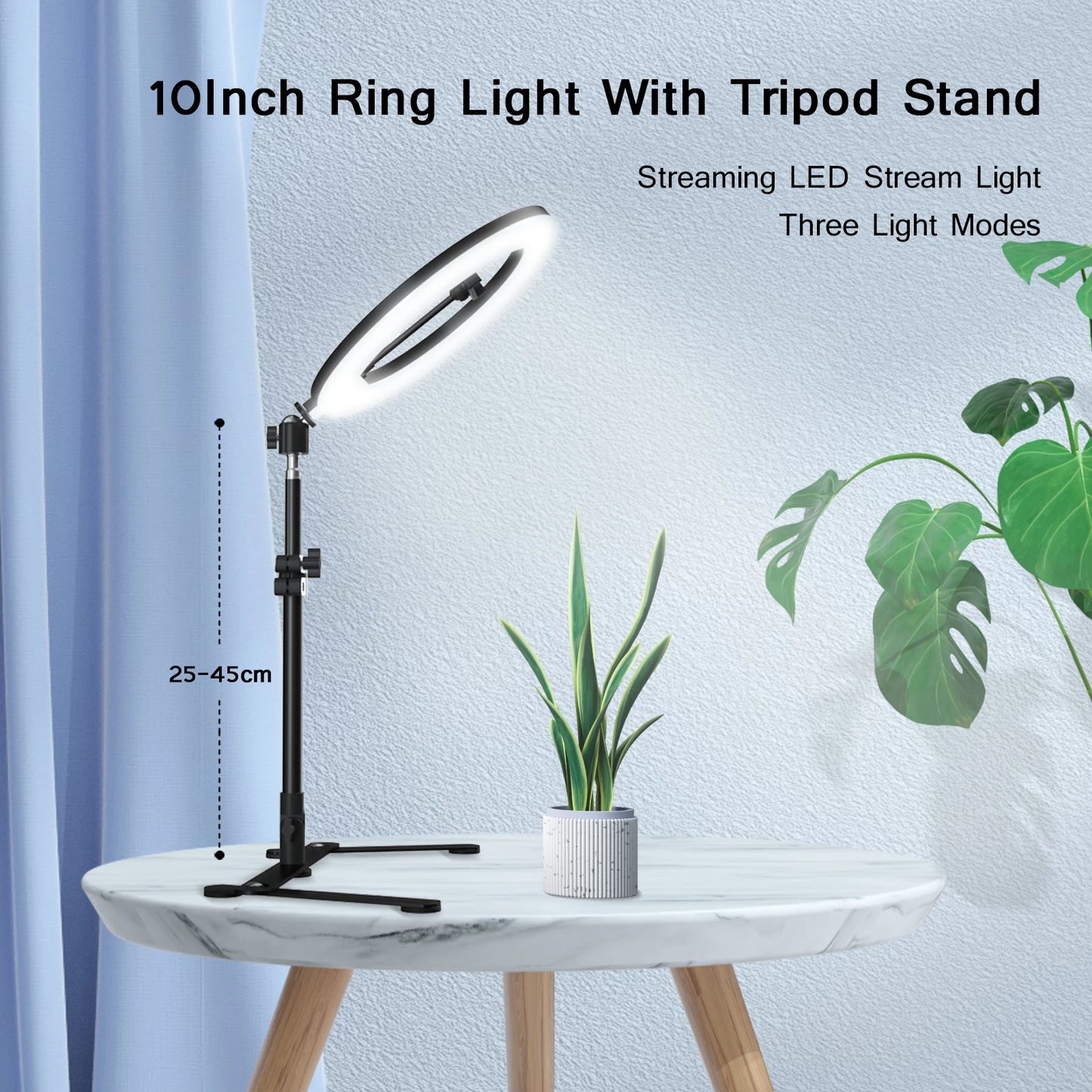 26CM LED Ring Light with Tripod & Remote – Perfect for YouTube, TikTok, and Live Streaming