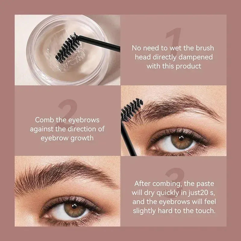 Waterproof 3D Eyebrow Styling Gel Wax – Long-Lasting & Quick-Drying Brow Perfection!