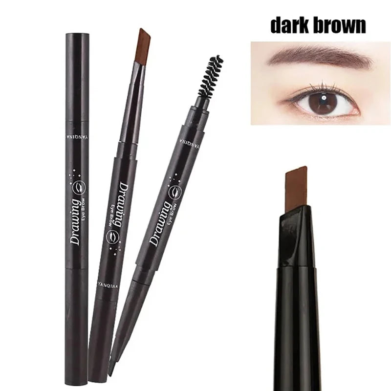 2-in-1 Waterproof Eyebrow Pencil & Brush – Long-Lasting, Natural Brow Makeup