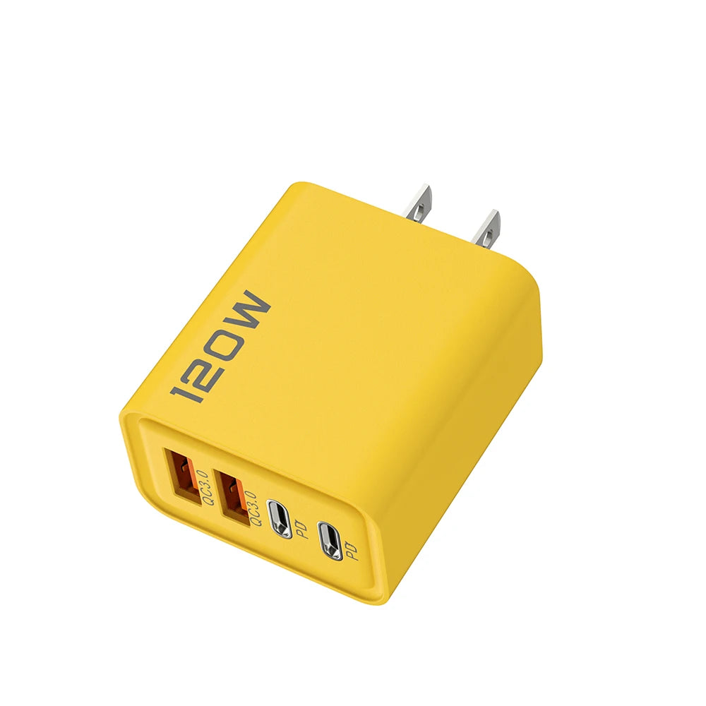 4-Port USB C Fast Charger PD 3.0 Adapter for iPhone, Android & Tablets