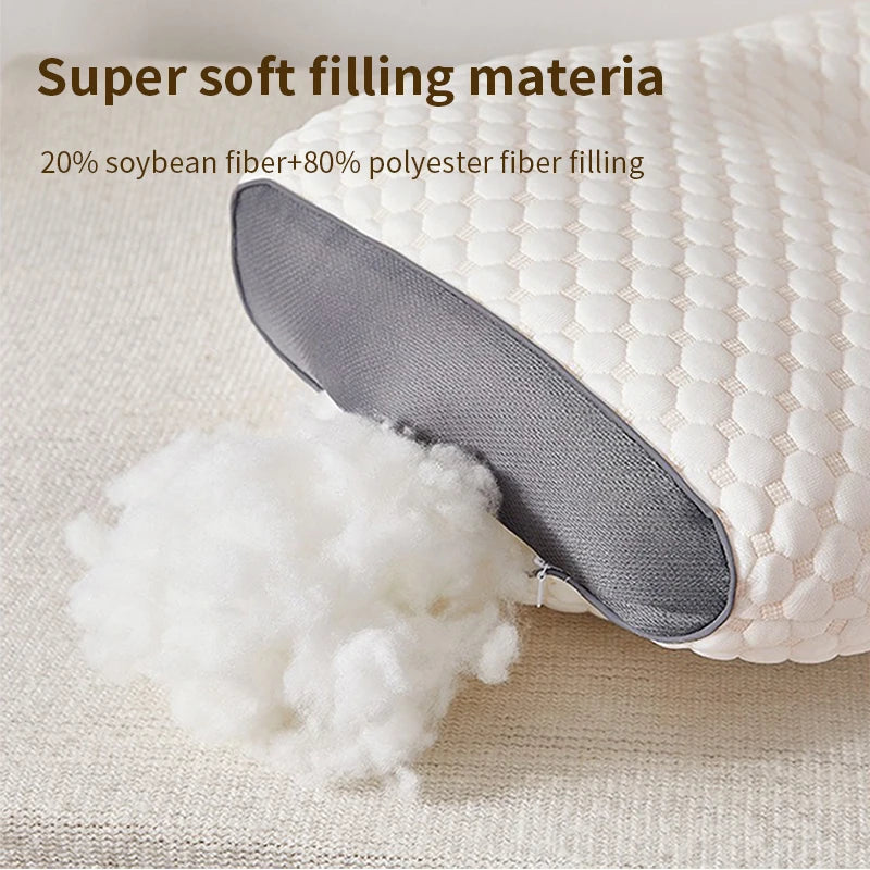Orthopedic Cervical Neck Pillow – Sleep Support & Cervical Protection with Soybean Fiber