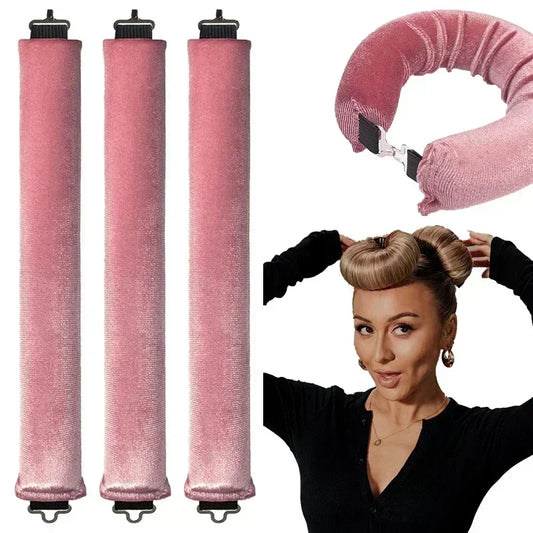 💁♀️ Heatless Hair Curlers – Effortless, Bouncy Curls Overnight!